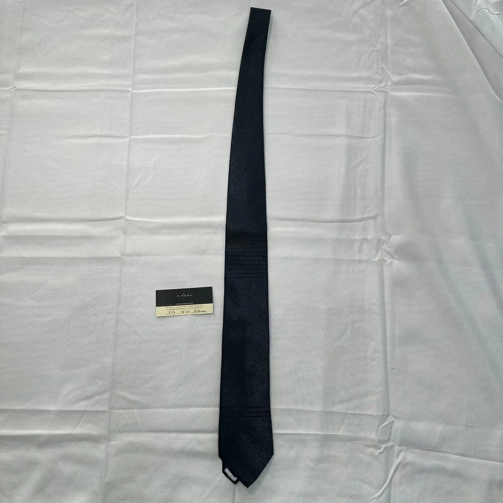 Diroma1980 Regina Collection Navy Textured Necktie Made in Italy Italian Flag